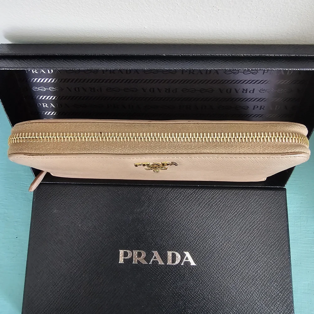 Prada Large Saffiano Zippy Leather Wallet - Picture 5 of 15